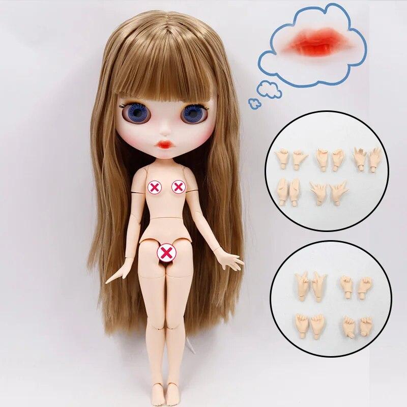 Кукла ICY DBS Blyth Нет. 4 изогнутые губы, матовое лицо на заказ с бровями, тело 1/6 bjd, аниме