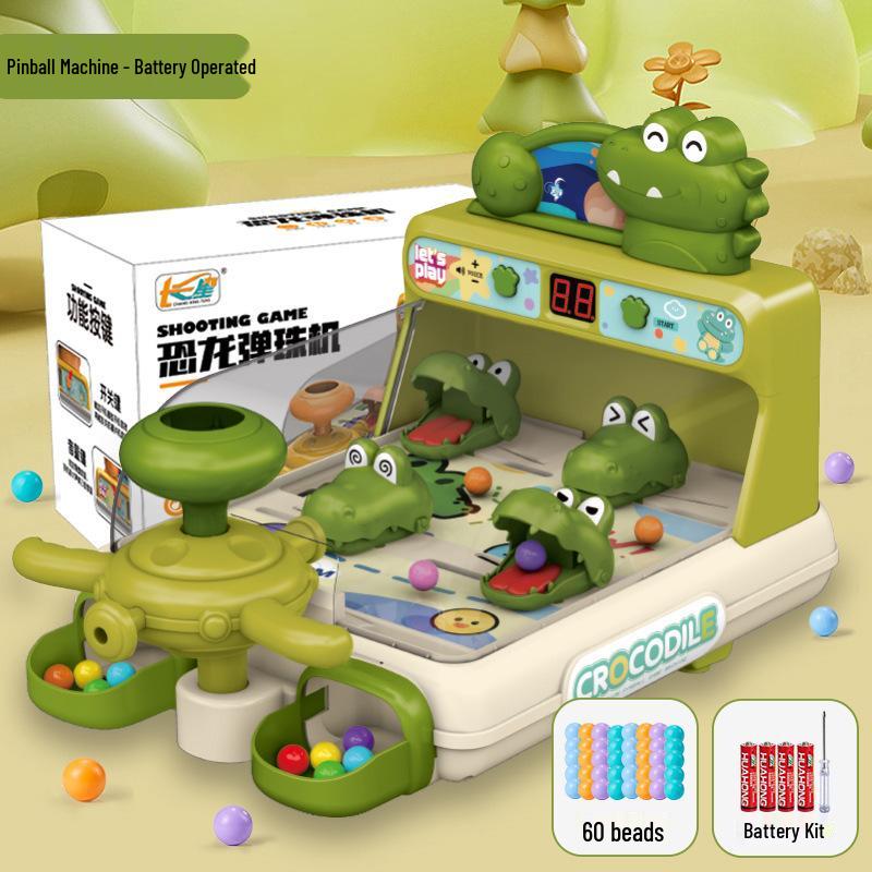 Children's Alligator Marble Pinball Puzzle Game – Level-Breaking Shooting Challenge