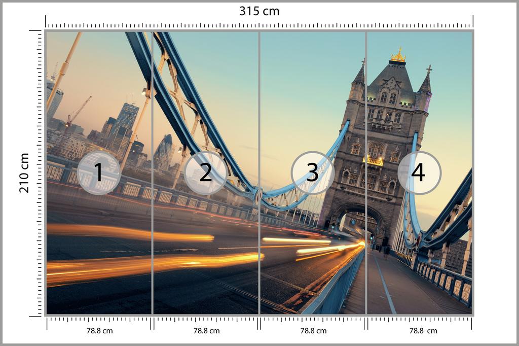 Photomural London Tower Bridge Self-Adhesive Mural 315x210