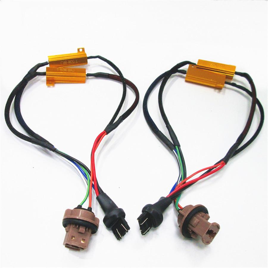 7443 42SMD 2835 Светодиодные лампы Поворотник Переключаемый Белый/Янтарный Без ошибок Лампы поворотников 2 шт.