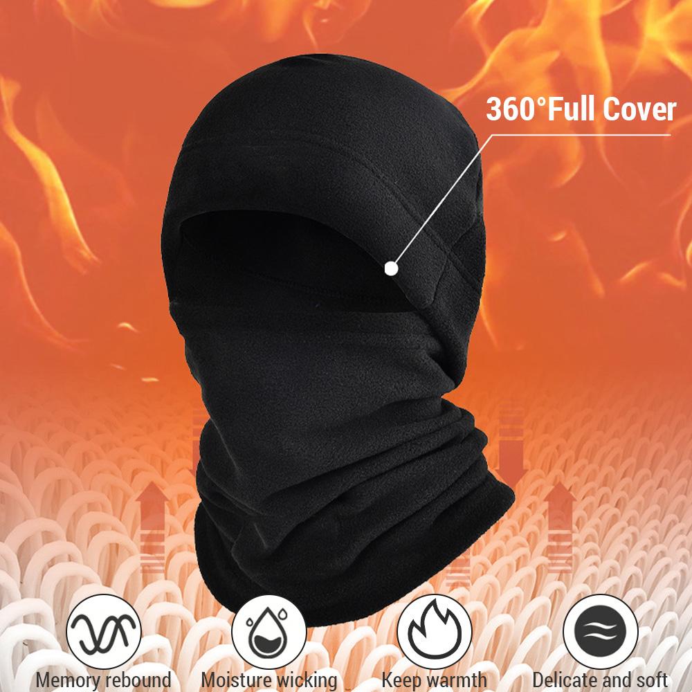 Зимняя уличная велосипедная флисовая теплая маска для лица ветрозащитная лыжная шапка шарф утеплитель для шеи