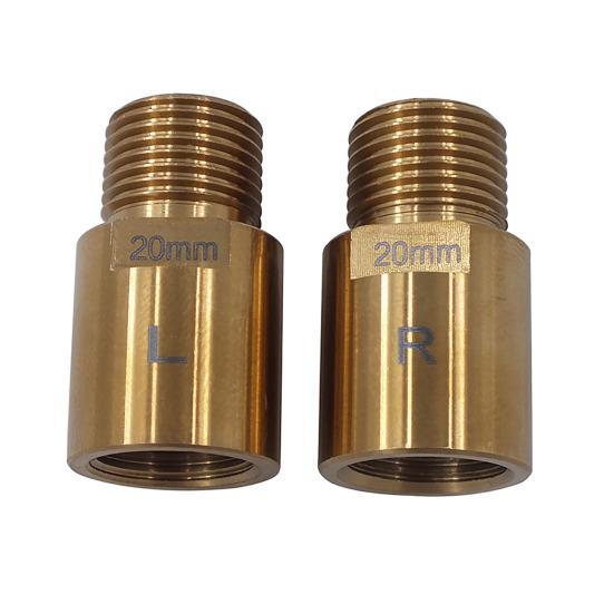 2 шт. Удлинители педалей горного велосипеда 20 мм Сверхпрочная сталь MTB Шоссейный велосипед Шпиндель Педаль Удлинительный вал Проставка Адаптер Велосипедные аксессуары