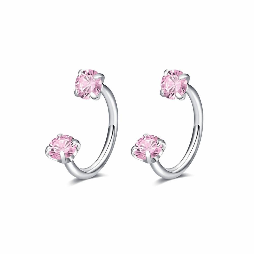 2 PCS Elegant Nose Ring Stainless Steel Daith Piercing Jewelry Cartilage Helix Earrings Daily