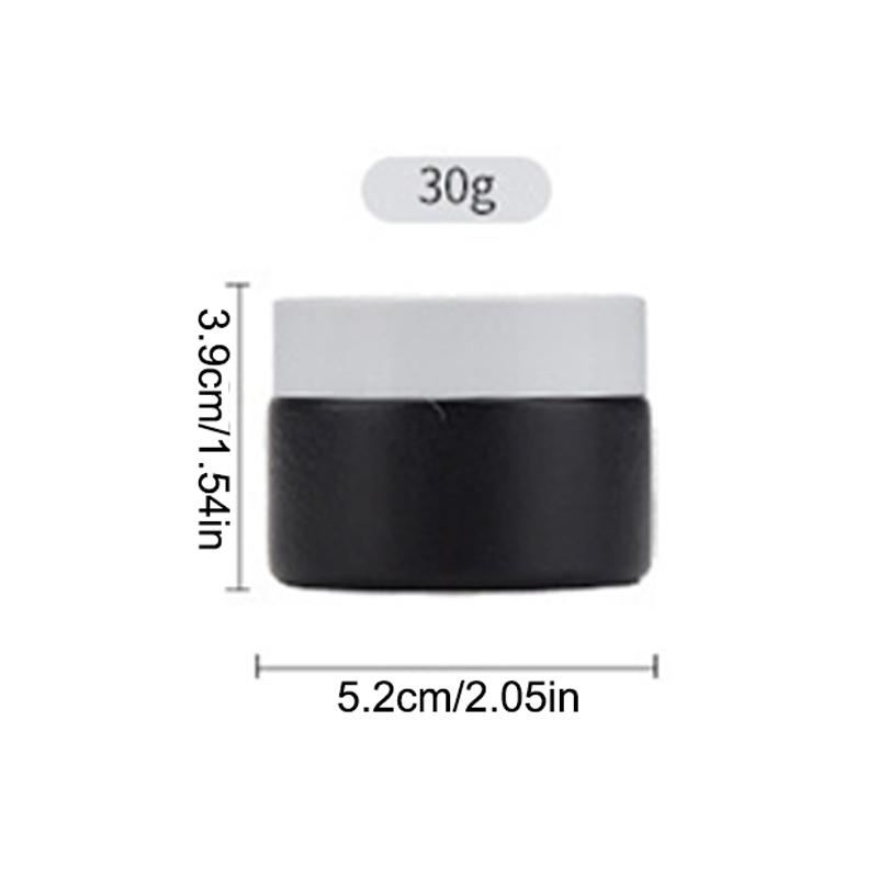 Plastic Lid Empty Jars Black Glass Cream Jar Cosmetic Container 10/30/60g Glass Bottle Make Up Container Travel Cosmetic Jars