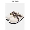 Fashion Baotou Cork Slippers Mary Jane Shoes Round Head Spring and Summer Women Half Shoes Comfortable Japanese Style Grils Sandals