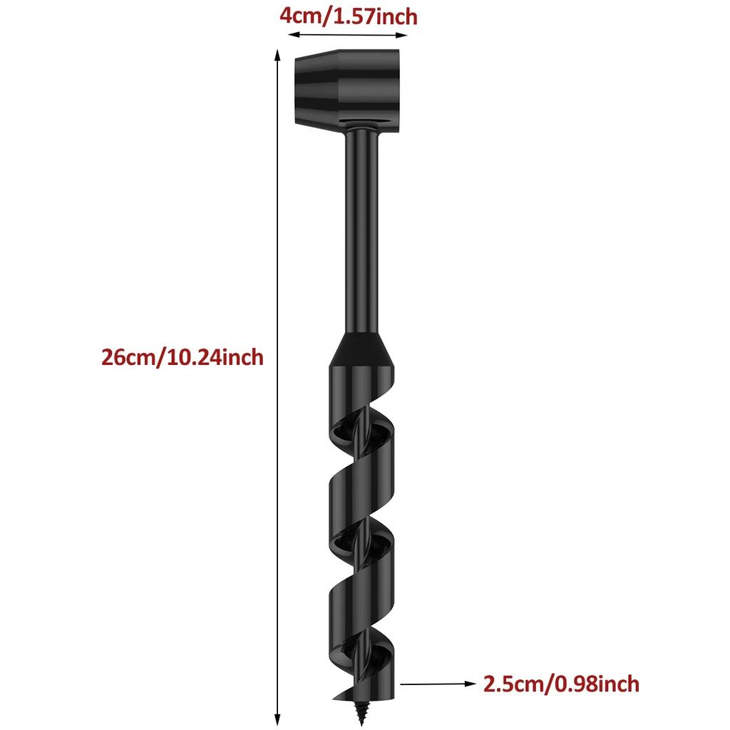 Сверла-шнеки 10/16/19/25 мм Ширина Инструмент для пробивания в условиях выживания на открытом воздухе Кемпинг Бушкрафт Ручной Изготовитель отверстий Гаечный ключ Сердцевина Деревообработка