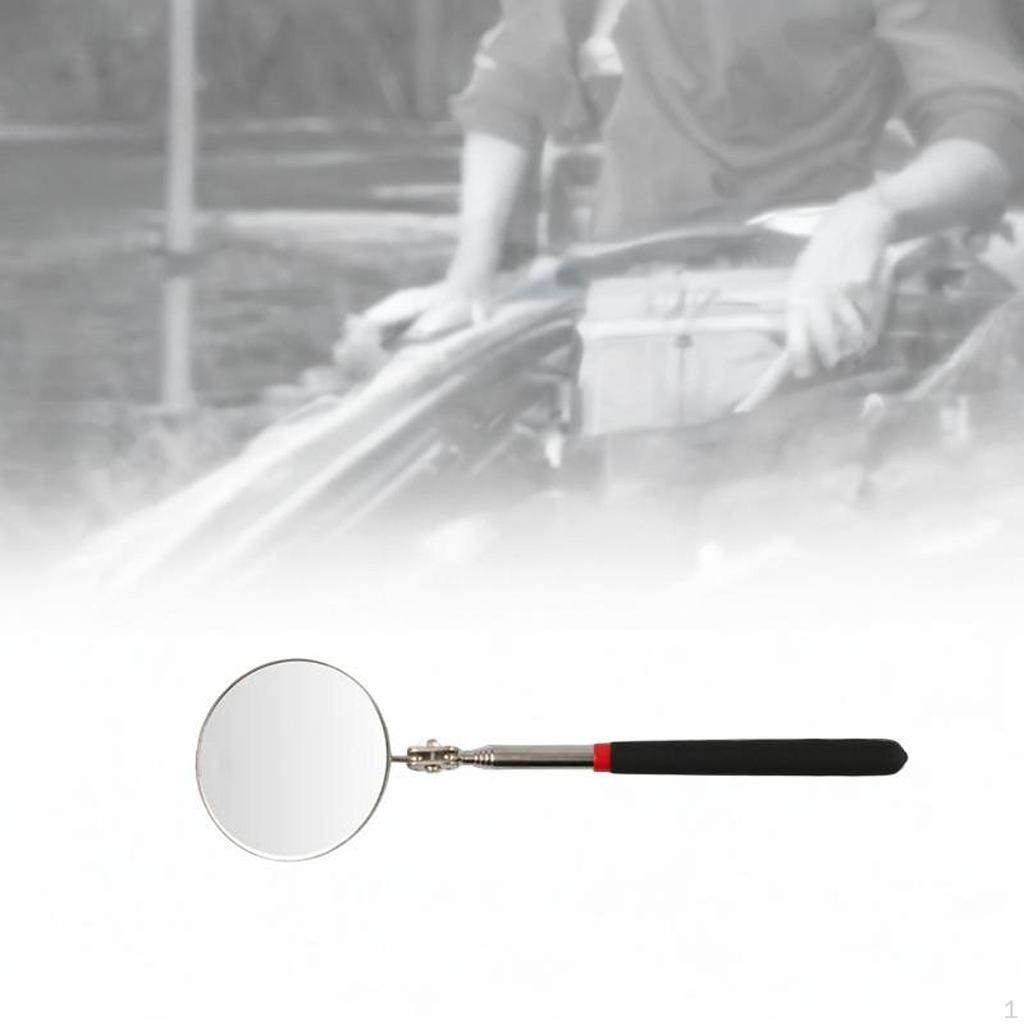 Automotive Inspection Mirror Auto Repair Telescoping Lightweight Comfortable Handle with Lamp