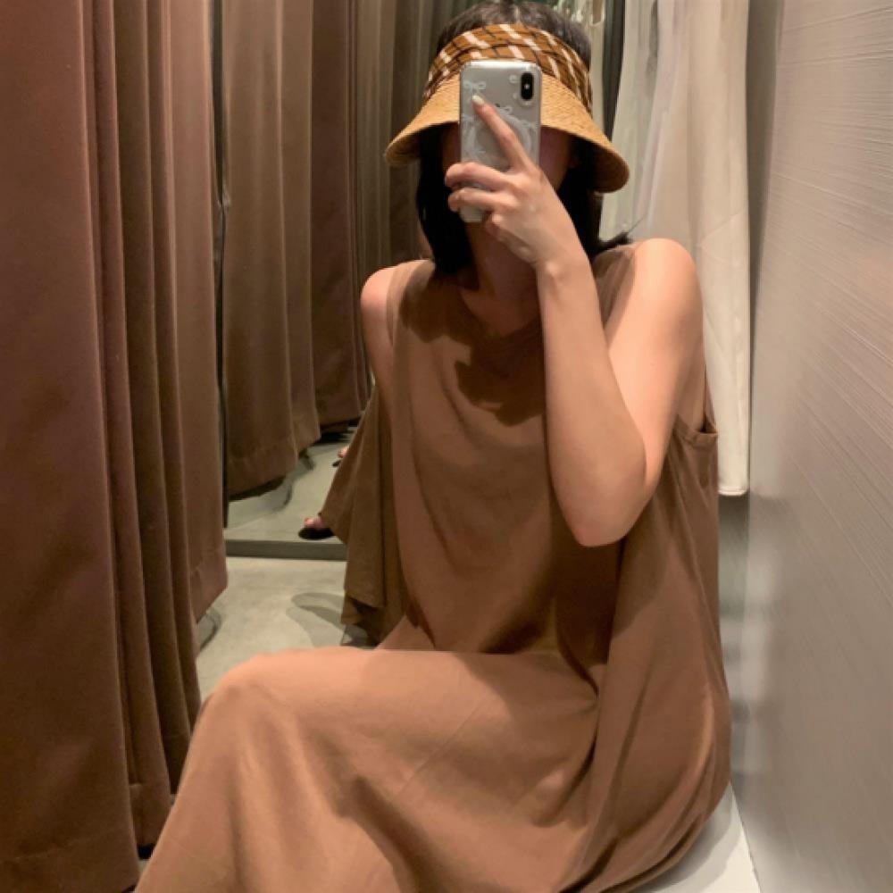 New ArrivAls Open Run Women A Line Big Size Chubby Fit Sleeveless Long Dress