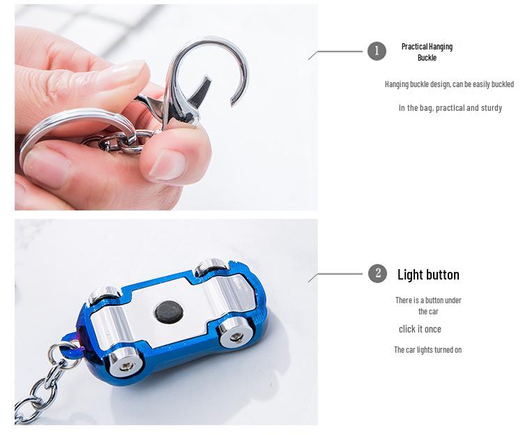 Светящийся брелок из цинкового сплава - Креативный подарок для мужчин и женщин, Милый корейский парный кулон.