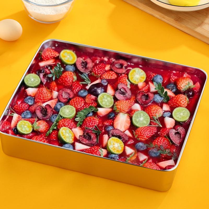 Форма для маффинов Тирамису из нержавеющей стали, форма для чизкейка, форма для выпечки, прямоугольная форма для торта, для торта на день рождения, торта, хлеба, шифона, тирамису