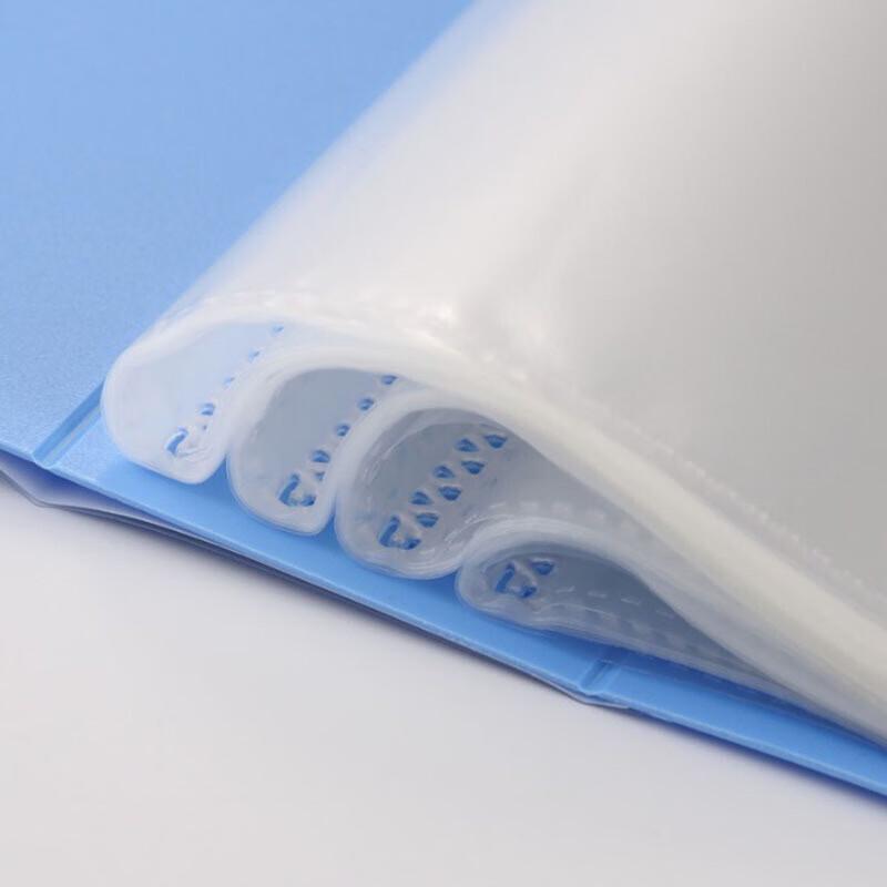 A4 40-Pocket Document Folders, Blue, 2-Pack