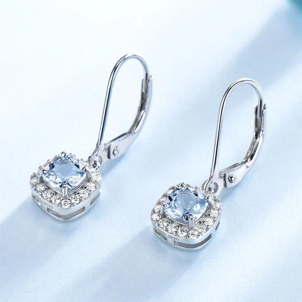 Umcho Valentines Day Gift Zircon Stone Drop 925 Sterling Silver Women's Earrings Fashion Elegant Party Jewelry Earrings with Stones