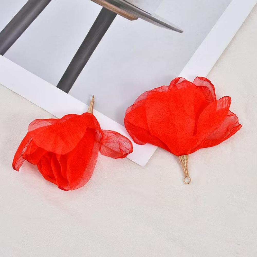 10Pcs 5cm Size DIY Earring Charms Flower Shape Handmade Earring Accessories For Jewelry Making