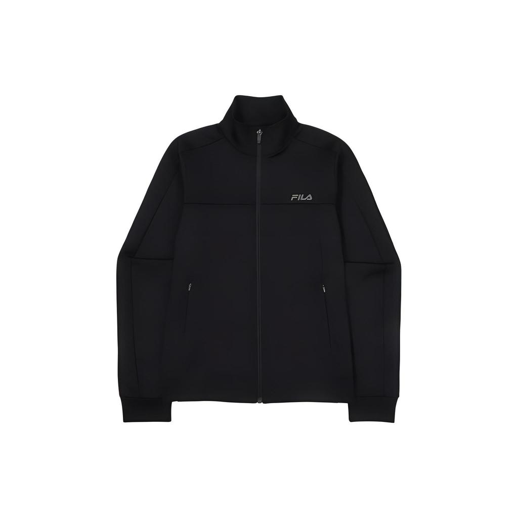 Fila Solid Color Fitted Long Sleeve Jacket Women Jackets Black FS2FTF3251F-BLK