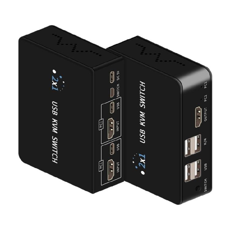 Корпус KVM-переключателя USB Мониторы Клавиатуры и мышь для управления 2 ПК USB HDTV Селектор Оборудование Аксессуары