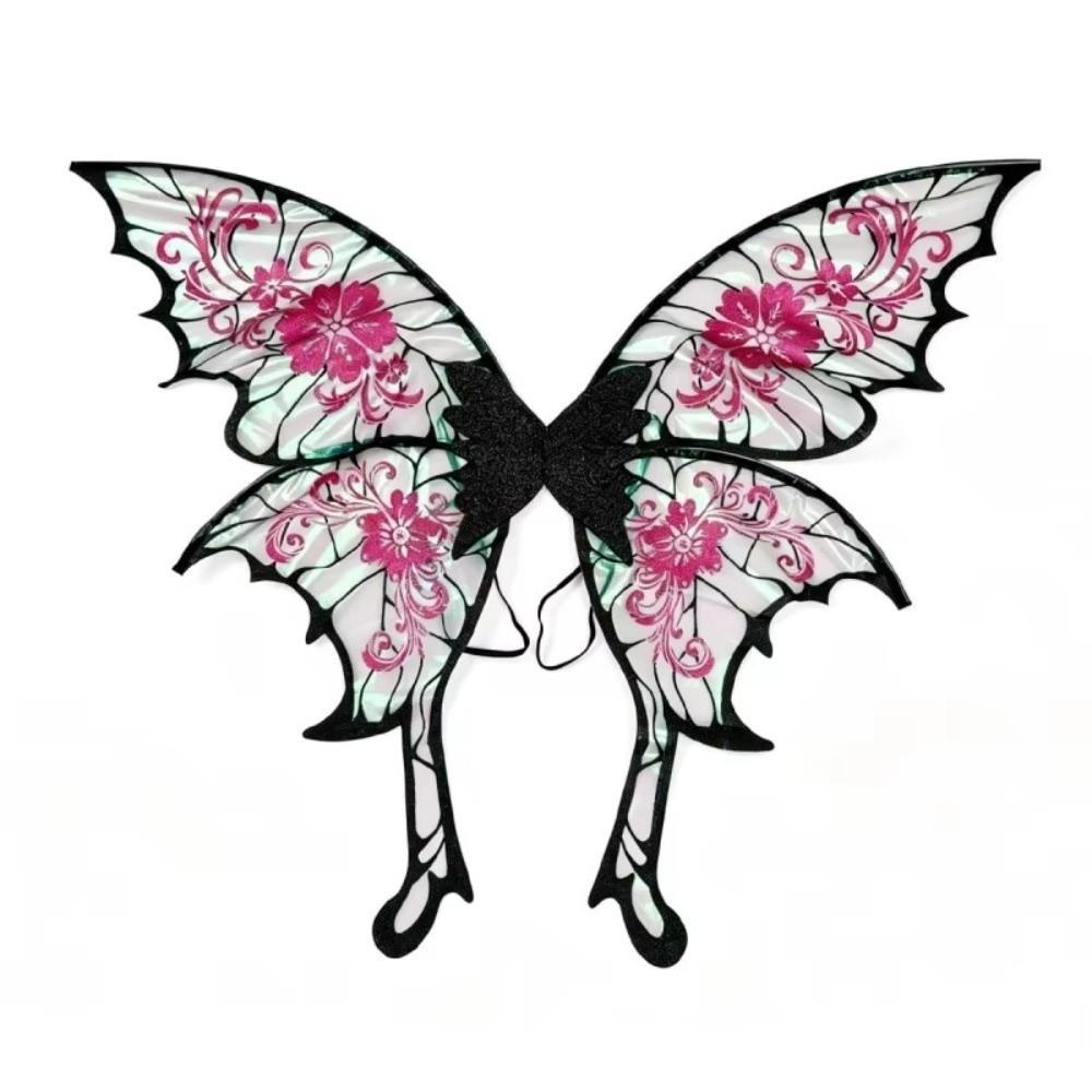 Sparkling Organza Butterfly Wings Floral Embroidered Cosplay Wings Fairy Wings  Halloween Party