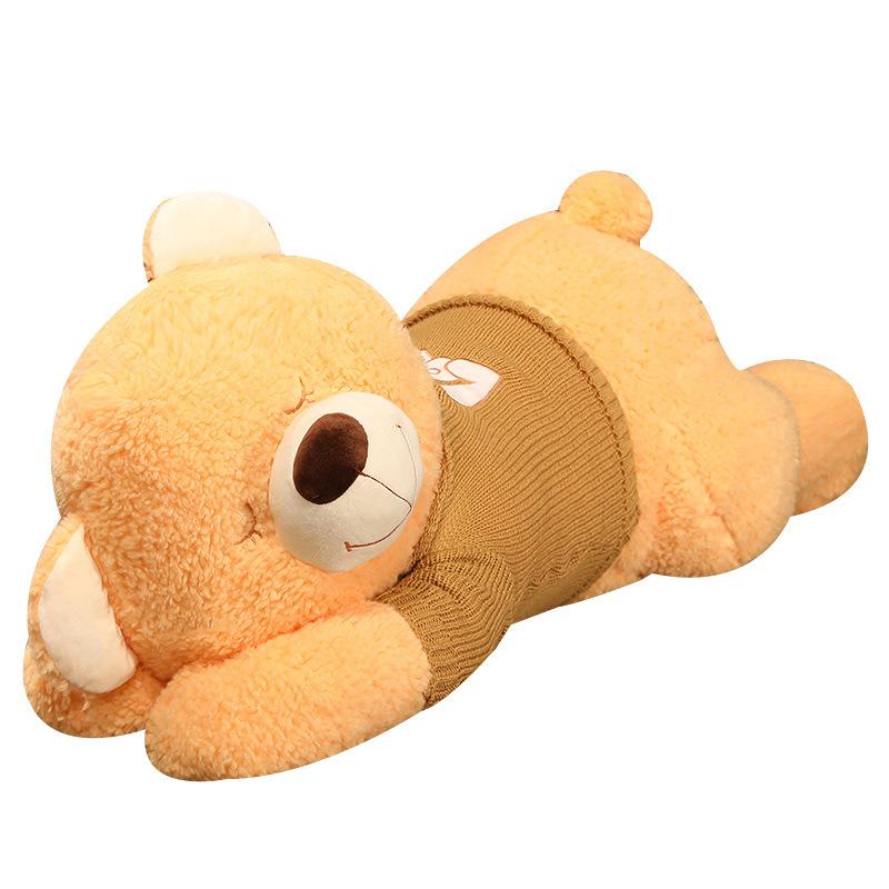 Большой свитер медведь плюшевая игрушка милый медведь обнимашка большая декоративная подушка для девочки кровать спящая кукла обнимашка кукла подарок