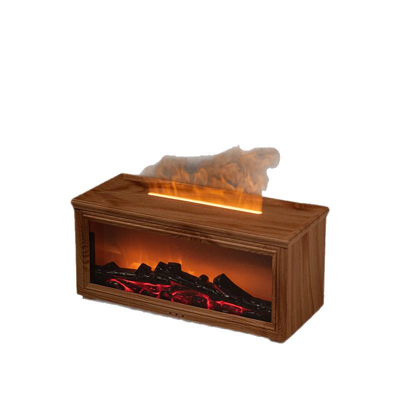 Seven-Color LED Flame Aroma Diffuser Humidifier for Home and Office