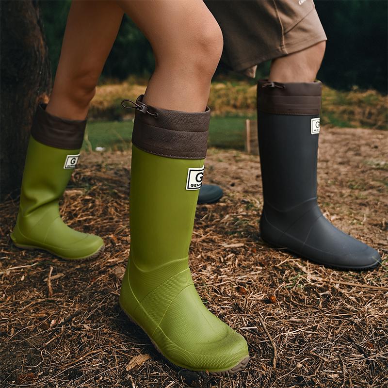 Style Rain Boots And Rain Shoes: Long-cylinder And High-cylinder Water Shoes For Men And Women, Waterproof Rubber Shoes For