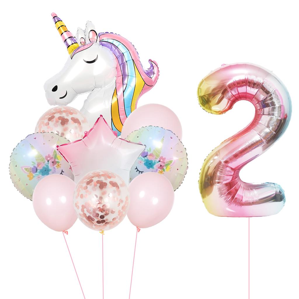 Воздушные шары в форме единорога и радуги на день рождения для принцессы, розовые, довольно гигантские, суперформы, для девочек и мальчиков, товары для вечеринок