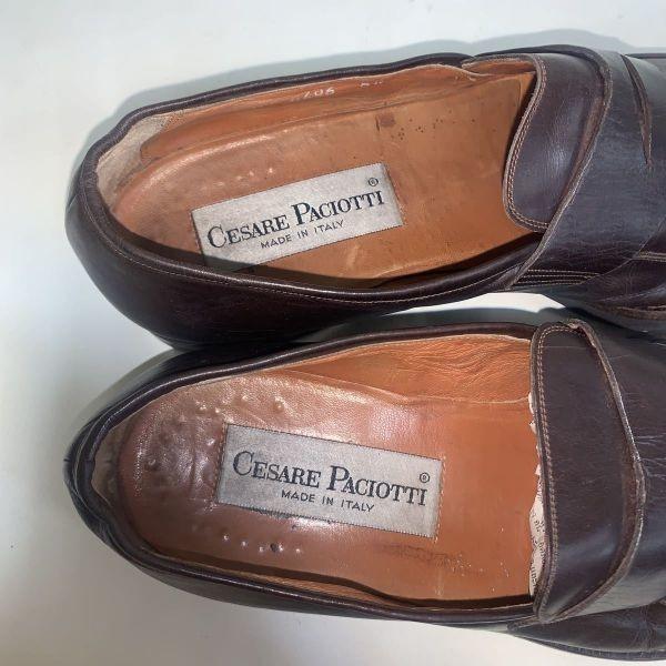 Made In Italy Cesare Paciotti Vintage Slip-On Business Shoes Size 8.5 27.0cm(USED)
