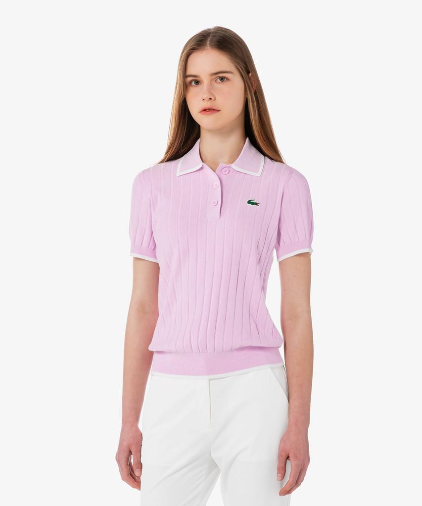LACOSTE Женский текстурированный гольф с коротким рукавом Af9430-56G 36S