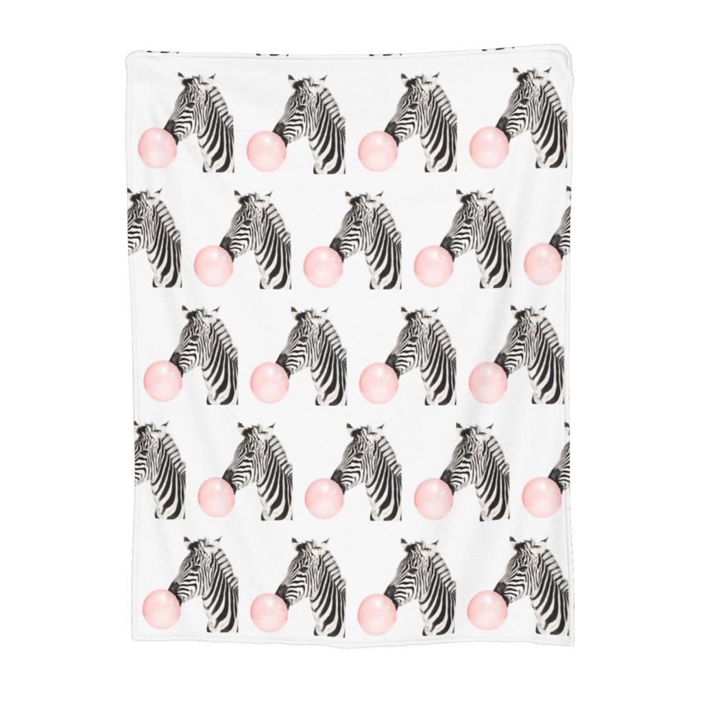 Zebra Print Blanket Fleece Sofa Throw Blanket Super Soft for Home Bedroom Outdoor Throws Bedspread Quilt