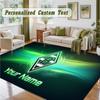 Crystal Velvet Square Rug Custom NameBorussia Mönchengladbach Pattern Non Slip Home Floor Decor Rug