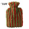 PVC Hot Water Bottle 500/1000/2000ML Christmas Bottle, Bag with Plush Cover, Xmas Long Lasting Heat Retention, Winter Warm for Hands & Feet Cover