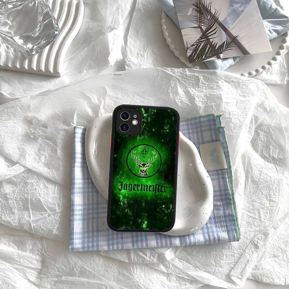 Hot J-JaegermeisterS For IPhone 15 16 Pro Max 11 12 13 14 XS XR X Plus 16E Matte Translucent Phone Cover