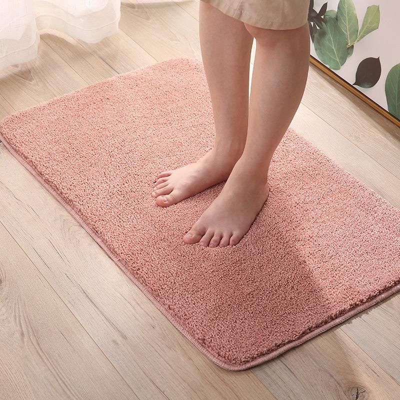 High Plush Reinforced Carpet Simple Kitchen Bathroom Door Mat Bathroom Non-slip Mat Absorbent Foot Mat