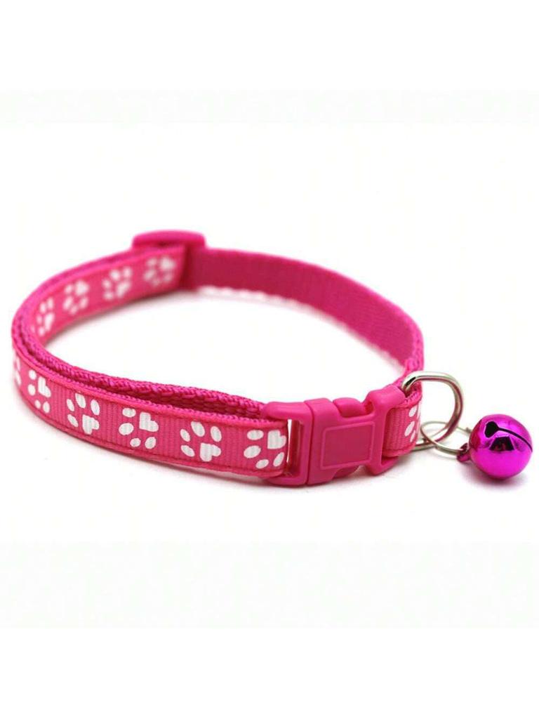 Colorful Pet Leash & Paw Print Collar Set for Dogs and Cats