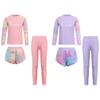 Kids Tie Dye Swim Set Long Sleeve Rash Guard Top Swim Shorts UV Protective Pants Sun Safe Beachwear