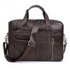 Men's Genuine Leather 15.6" Crossbody Briefcase & Shoulder Bag