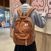 Cartoon Women's Schoolbag Corduroy Student Backpack