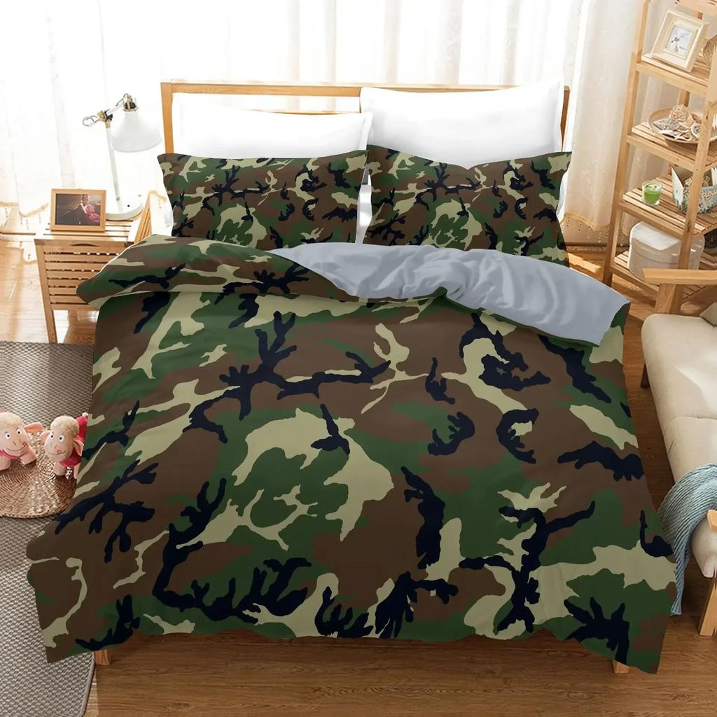 Camo Camouflage Concept Concealment Comfortable Duvet Cover Pillowcase Bedding Set Children Bedroom Decoration Home Textile