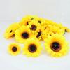 50 шт. 4,5 см, 7 см, 9 см, мини искусственный цветок, шелковая голова подсолнуха, сделай сам, венок, скрапбукинг, подарочная коробка, желтая искусственная голова ромашки