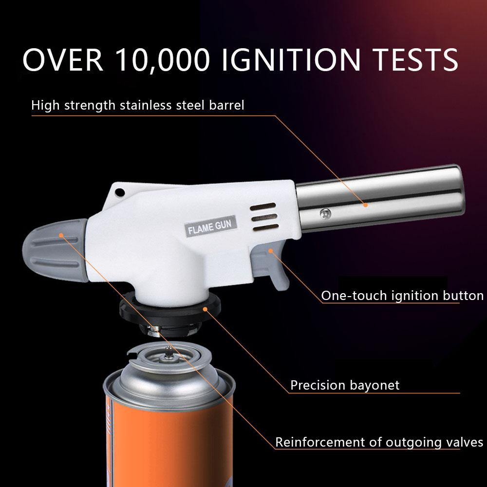 Регулируемое пламя газовых зажигалок головка зажигания с обратным использованием кухонная струя паяльная лампа зажигалка для барбекю бутановая зажигалка