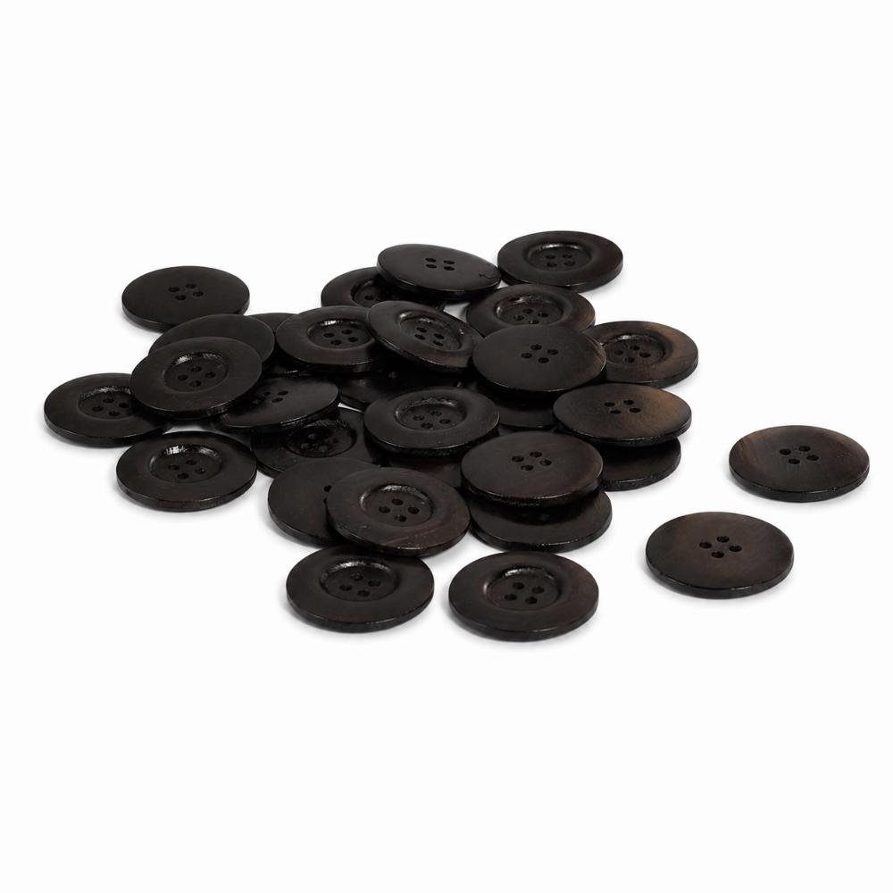 30pcs 40mm Craft Sewing Buttons 4 Holes Round Wood Buttons Vintage Style Coat Buttons DIY Crafts