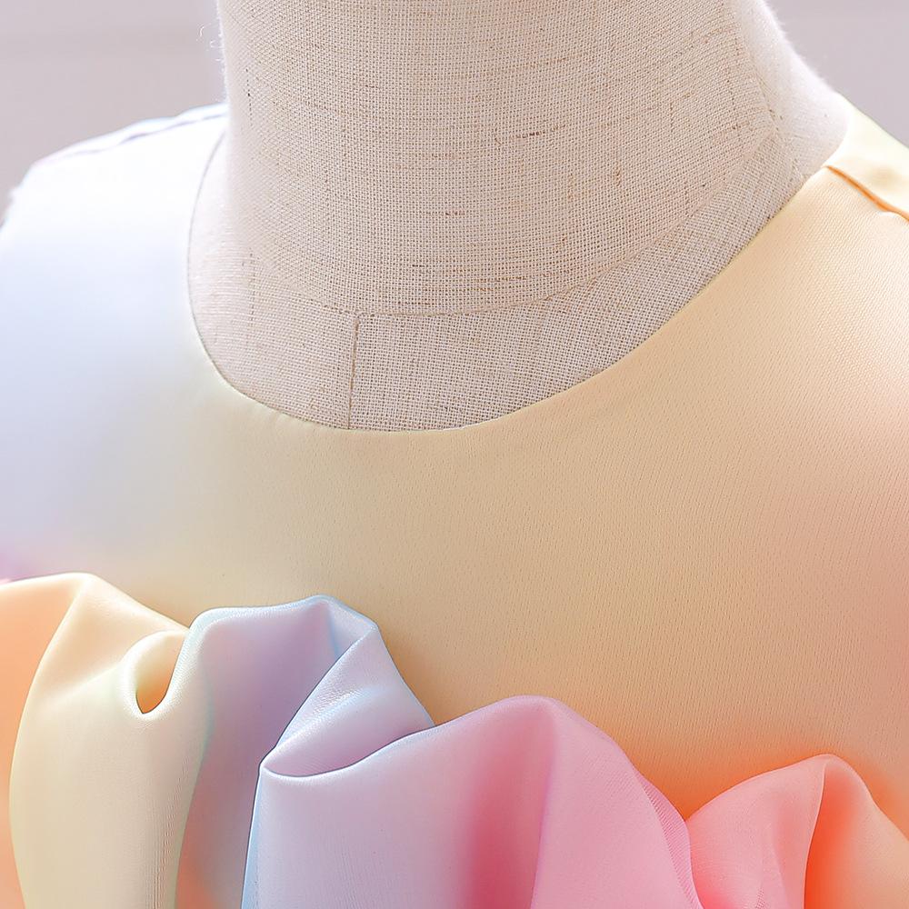 Платья для маленьких девочек, вечерние и свадебные элегантные вечерние платья для новорожденных девочек с большим бантом, платье принцессы на первый день рождения для маленьких девочек