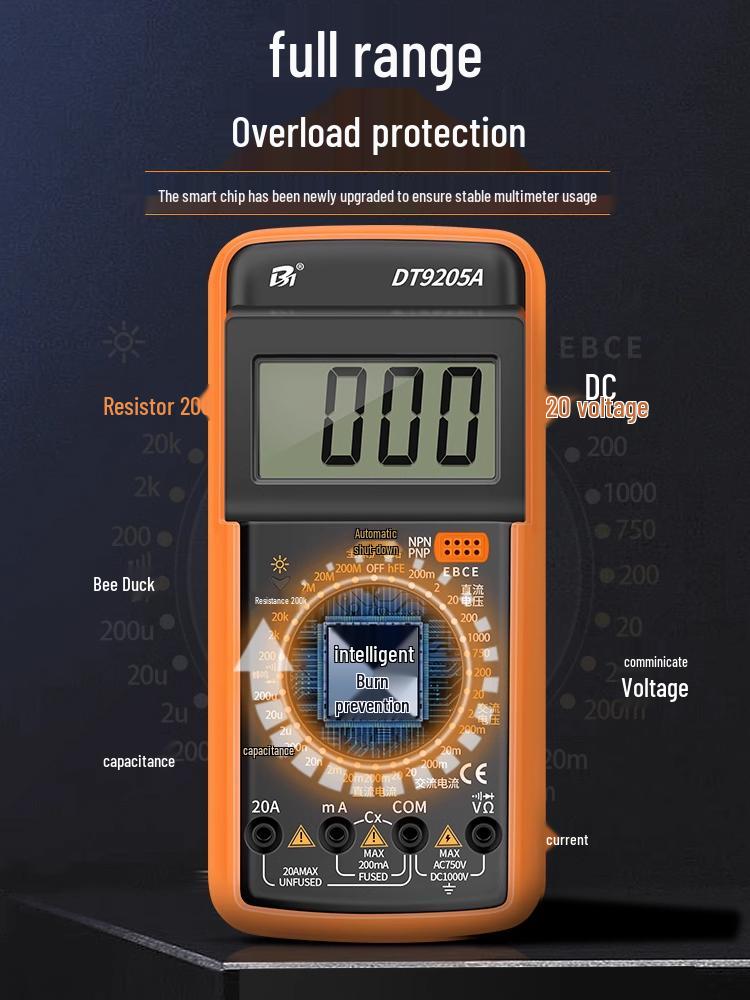 Digital High-Precision Anti-Burn Multimeter Set for Home Use