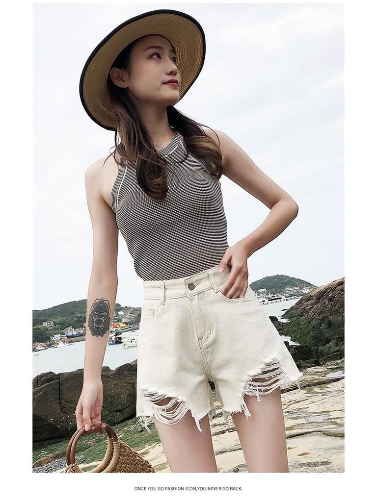 Женские джинсовые шорты А-силуэта с высокой талией 2019 года: 5 цветов, облегающий, широкий, свободный крой