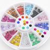 Multi-Color Glitters Rhinestones Flower Studs Manicure Wheel Nail Art Decorations