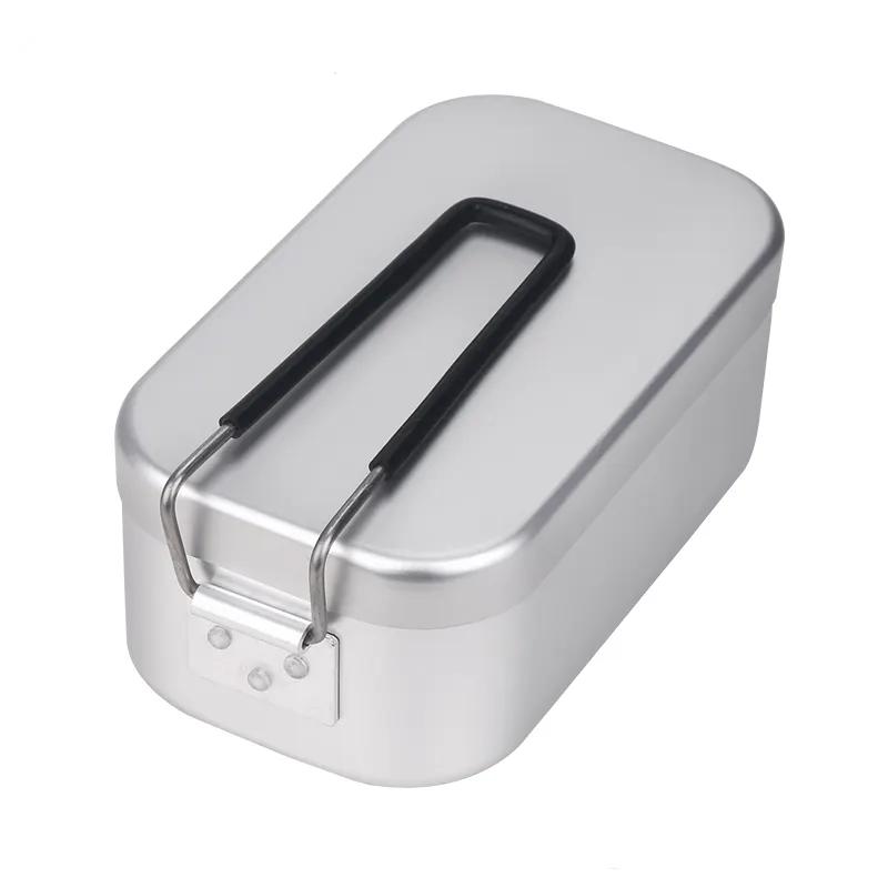 Hiking Camping Cookware Anodized Bento Japanese Bento Box Survival Aluminum Lunch Box Mess Tin