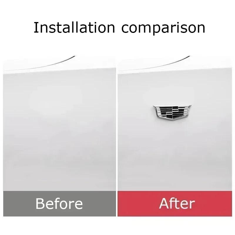 Metal Car Side Emblem 9.3x3.2CM Rear Trunk Badge Decal For Cadillac STS CT5 CT6 BLS Escalade ATS CTS SRX XTS DTS Accessories