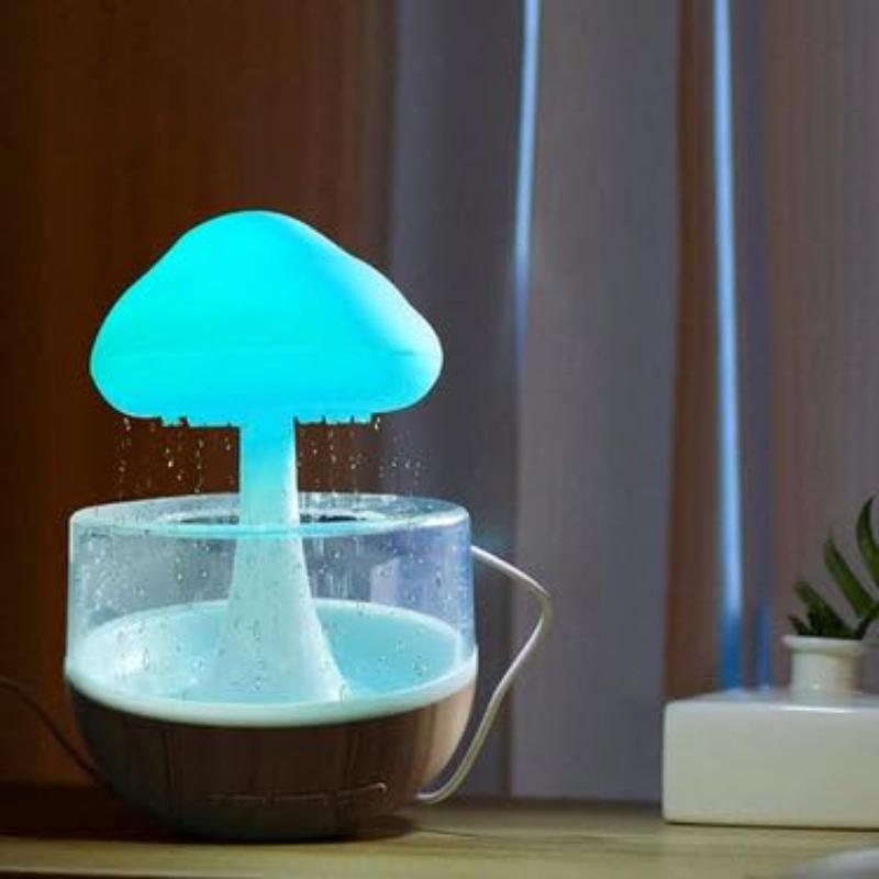 Rain Cloud Humidifier With LED LightMushroom Design Ultrasonic Diffuser For Home Use