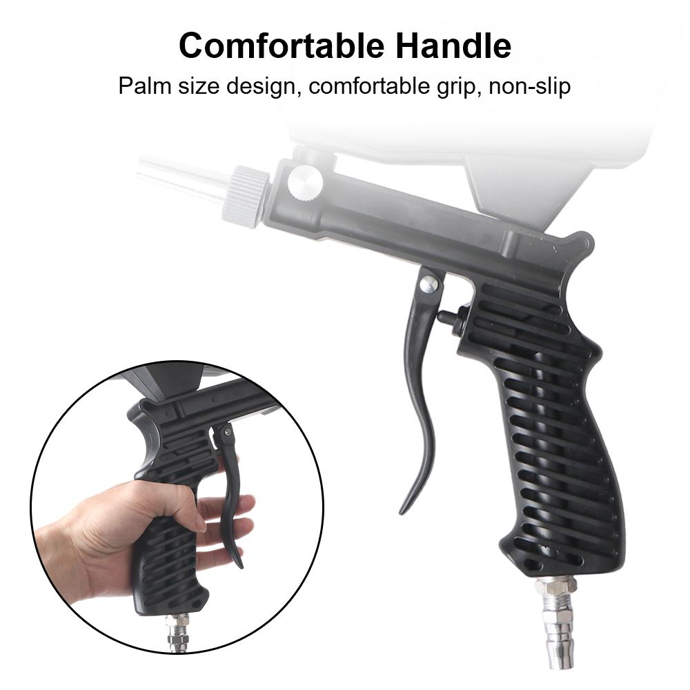 Пневматический пескоструйный пистолет Набор Пневматический пескоструйный набор Регулируемый пескоструйный аппарат Устройство для удаления ржавчины Гравитационный пескоструйный пистолет