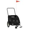 VidaXL Remorque de vélo pour animaux de compagnie noir 93989