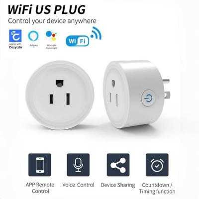Умная WiFi вилка, 16А, дистанционное управление через приложение Cozylife, совместима с Alexa и Google