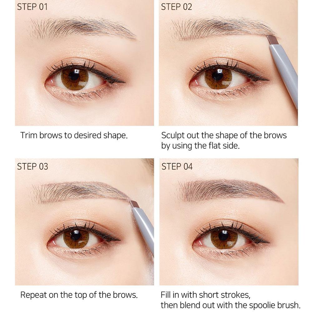 CORINGCO Карандаш для бровей Макияж Брови Стилист Definer Заполняет редкие области Долговечные мягкие треугольные брови